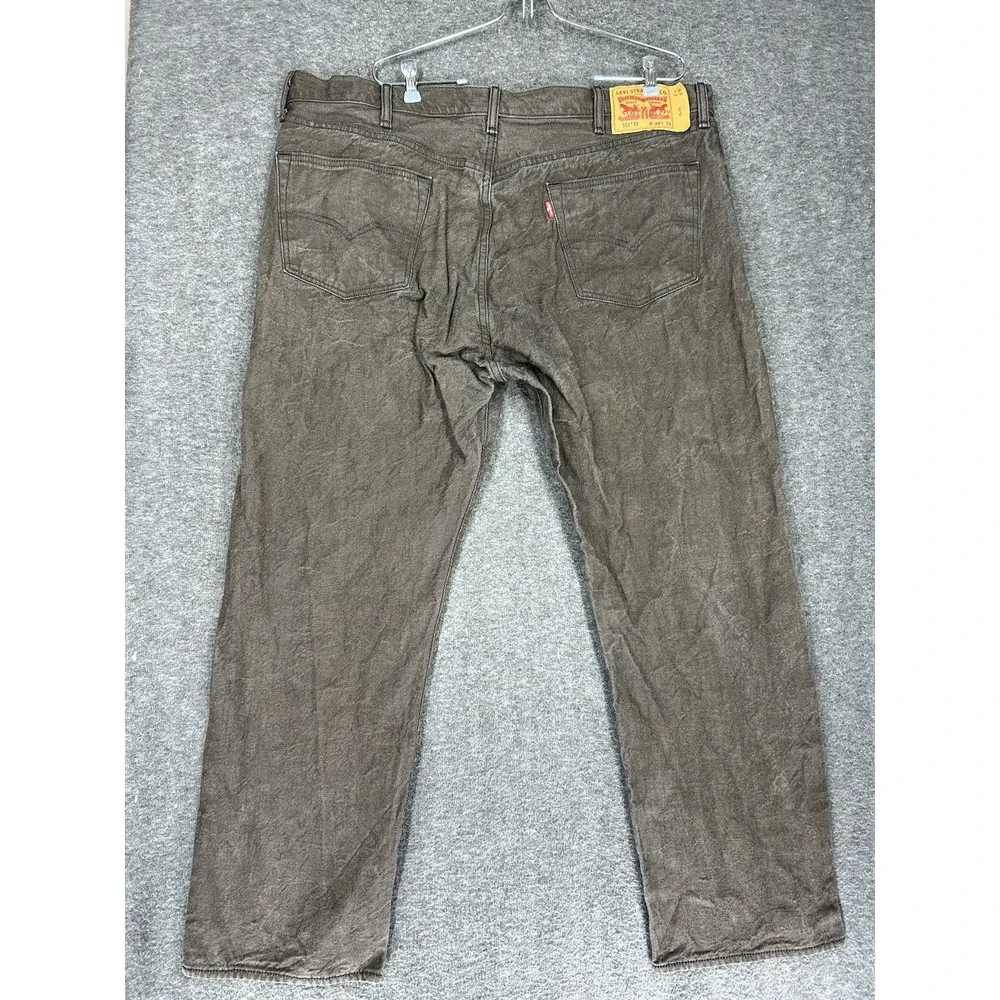 Levis‎ 501xx Jeans Mens 44x32 (fits 42x30) Dark Brown White Oak Cone Denim